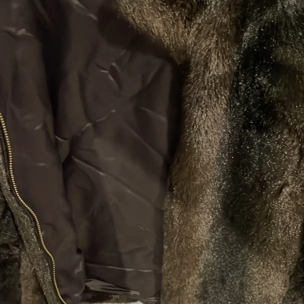 LOFT Rich Brown Faux Fur Vest - Picture 3 of 5